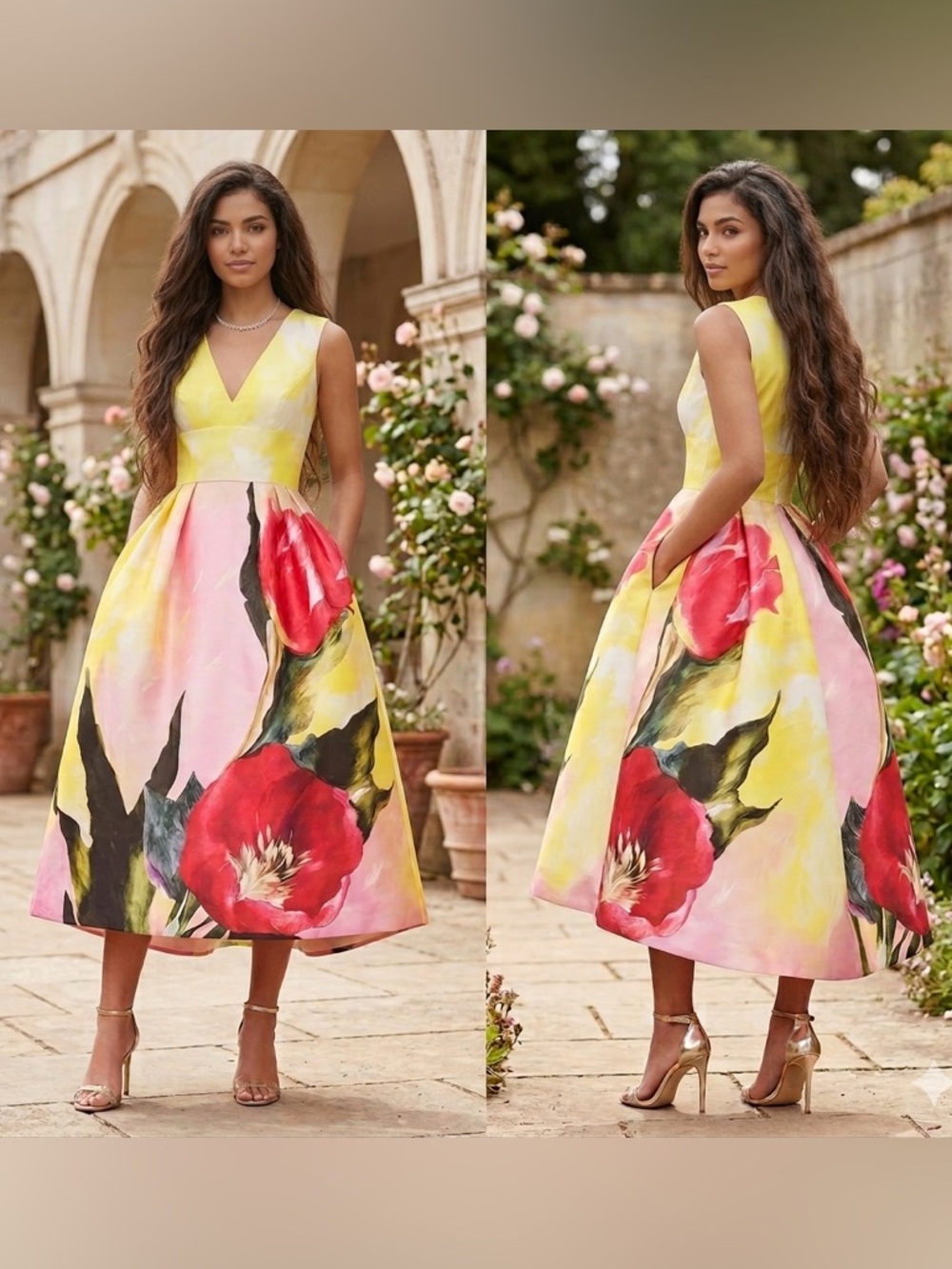 Lasaky Sleeveless Floral Design V Neck
MIDI Outfit size Medium
